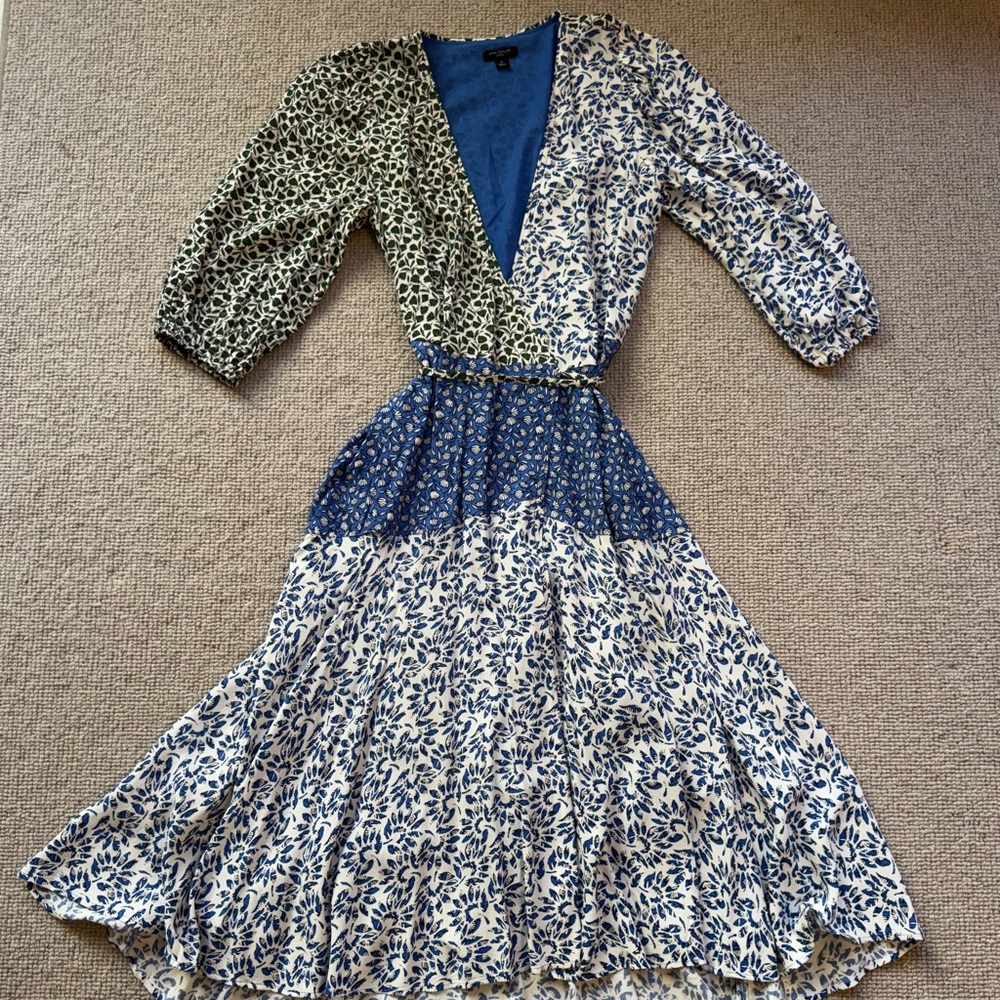 Ann Taylor Blue and Black High Low Dress